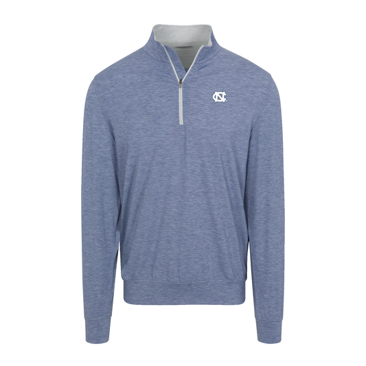 North Carolina Velocity Performance Quarter Zip Dark Steel Blue