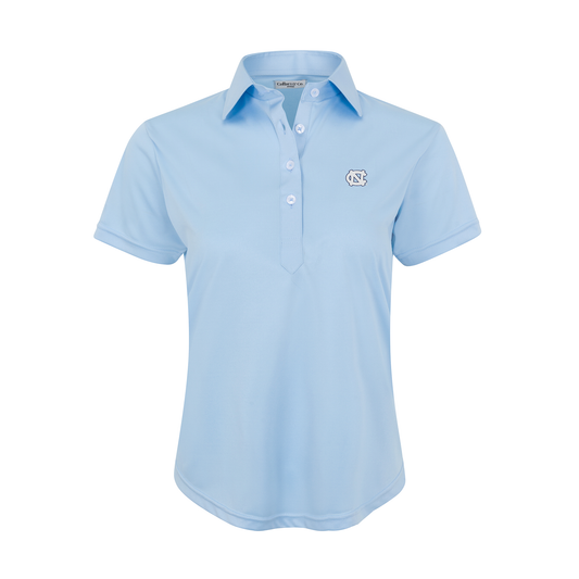 North Carolina Women's Cap Sleeve Semi Spread Polo Sky Blue