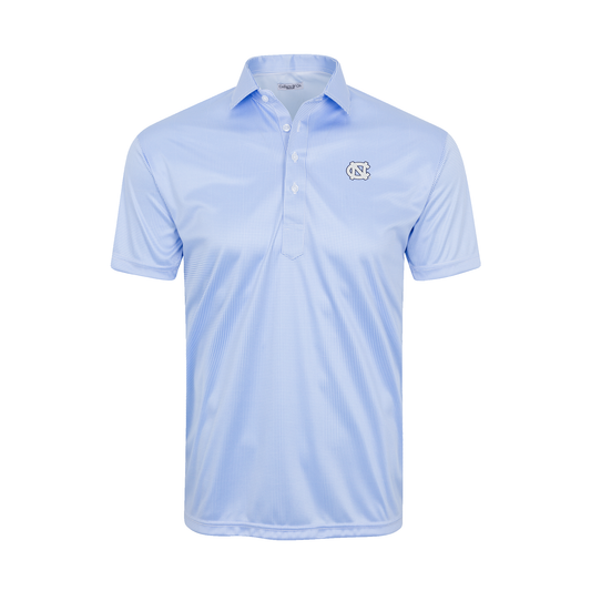 North Carolina Semi-Spread Collar Polo Blue Houndstooth